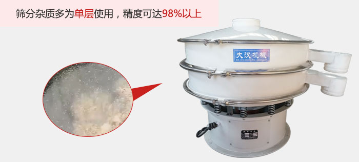 塑料振動(dòng)篩篩分雜質(zhì)多用與單層篩網(wǎng)使用。
