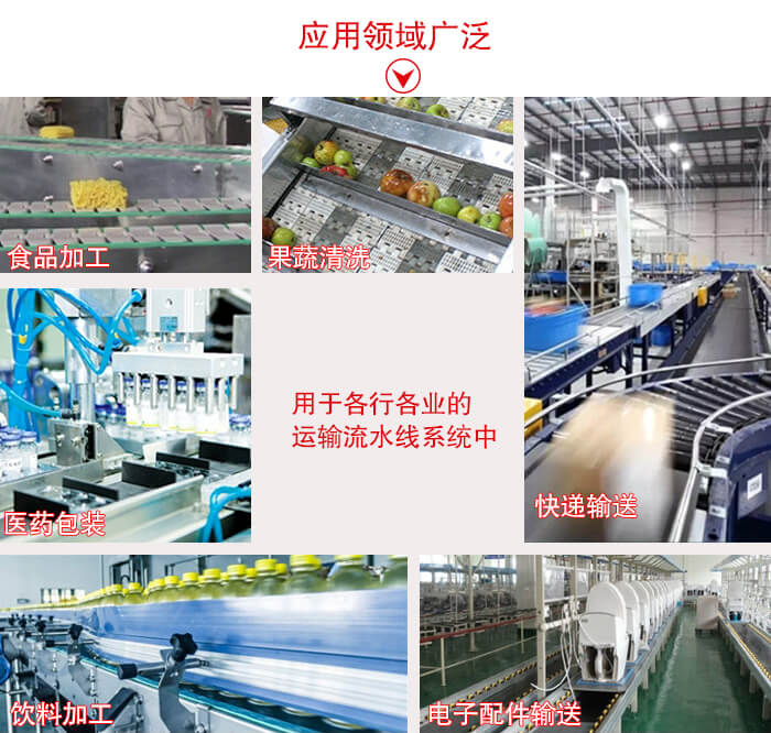 鏈板輸送機(jī)適用行業(yè)：食品加工，果蔬清洗等行業(yè)